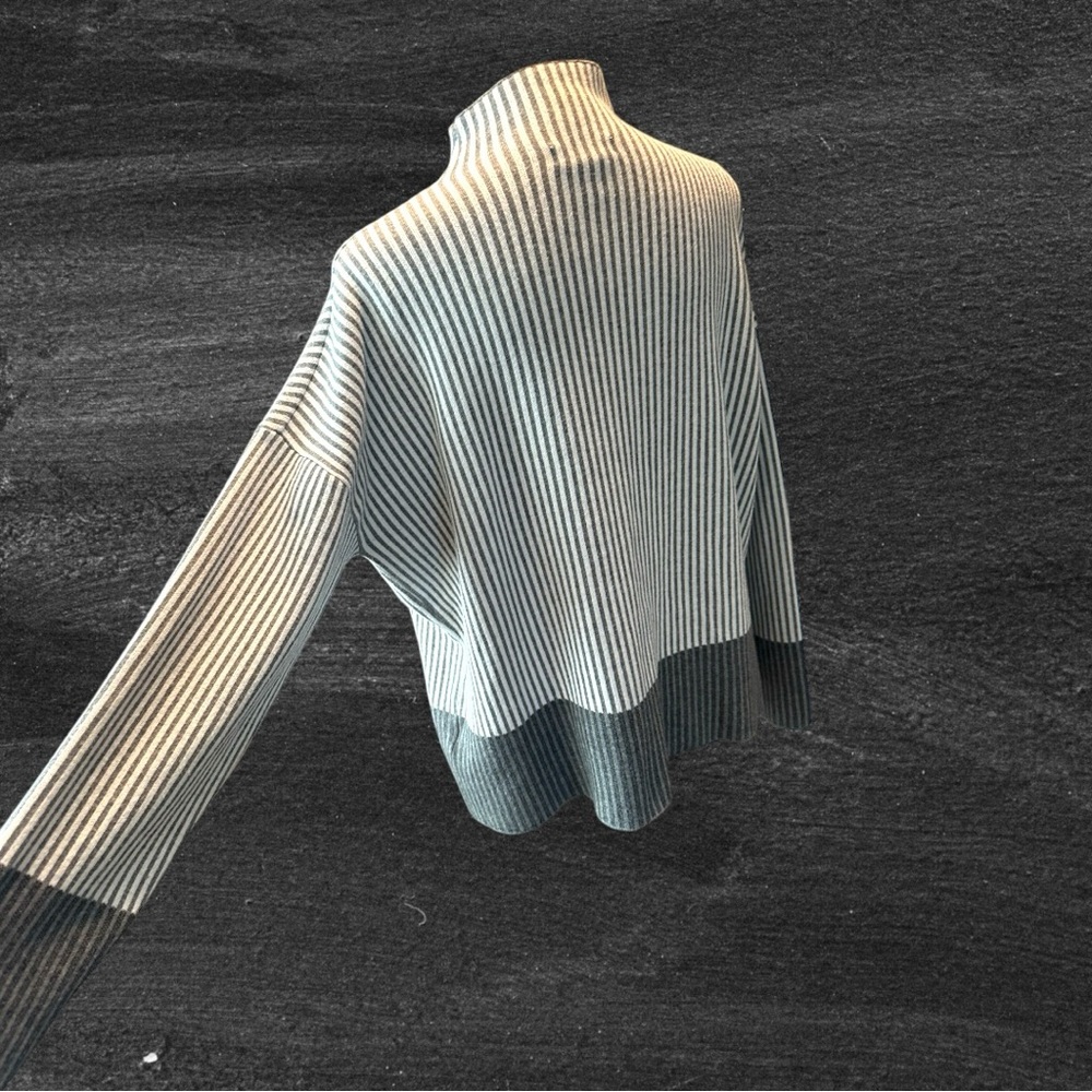 Rachel Zoe Striped Mock Neck Sweater #002 - Picture 6 of 13